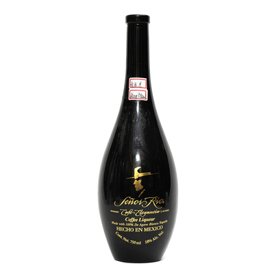 Matte Black Gin Honey Alcoholic Beverage Champagne Bottle Glass 250ml 375ml 1000ml