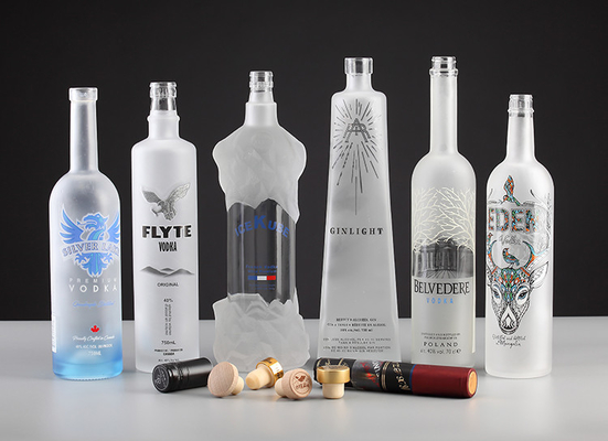 Industrial Beverage 500ml 750ml 1 Liter Glass Bottles for Liquor Wine Vodka Spirit