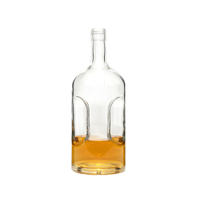 Super Flint Customized Colorful Electroplated Blue Glass Tequila Vodka Liquor Bottle 1L