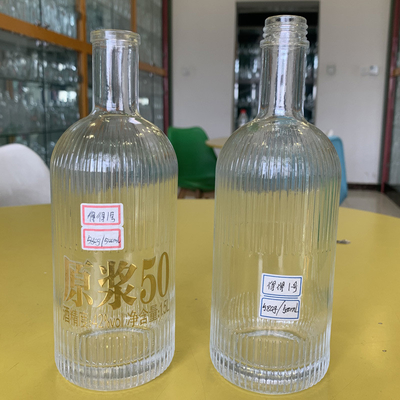 500ml Super Flint Material Clear White Glass Bottle for Vodka Whiskey Gin
