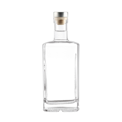 500ml 700ml 750ml Square Vodka Bottle in Super Flint Glass Material for Mineral Water