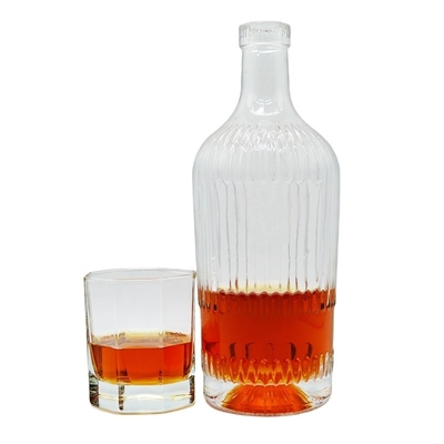 375ml 500ml 700ml Beverage VODKA Electroplated Glass Bottle for Cooking Oil Gin Drink
