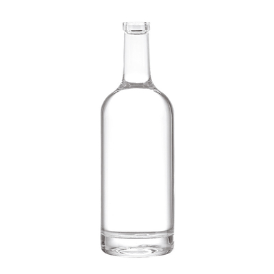 Transparent 750ml Glass Bottle for Juice Spirit Vodka Rum Custom Design Acceptable