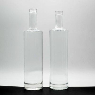 375ml 700ml 2liter Blue Square Glass Bottle for Printing Alcohol Liquor Vodka Rum Gin