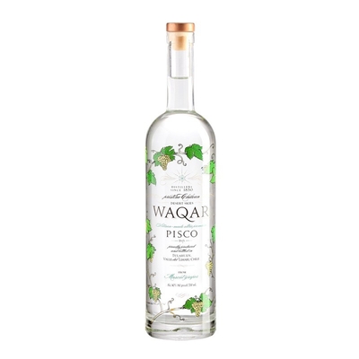 Clear 375ml 500ml 700ml 750ml Custom Frosted Printing Spray Brandy Whisky Liquor Vodka Bottle with Cap