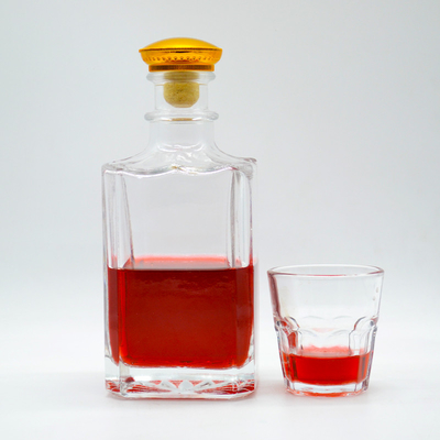 750ml Brandy Whiskey Gin Glass Bottle with Super Flint Material and Customize Design