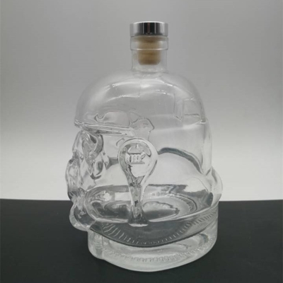 Decal Surface Handing Custom Design 750ml Glass Bottle for Liquor Whisky Gin Vodka