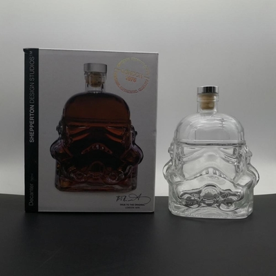 Decal Surface Handing Custom Design 750ml Glass Bottle for Liquor Whisky Gin Vodka