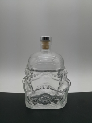 Decal Surface Handing Custom Design 750ml Glass Bottle for Liquor Whisky Gin Vodka