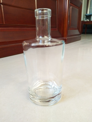 750ml Brandy Whiskey Gin Glass Bottle with Super Flint Material and Customize Design