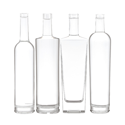 Decal Surface Handling Custom Shape Empty Spirits 750ml 1 Liter Gin Glass Bottle for Liquor