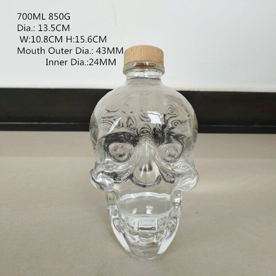 Decal Surface Handing Custom Design 750ml Glass Bottle for Liquor Whisky Gin Vodka
