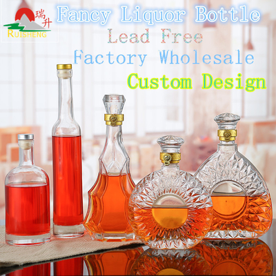 Custom Engraved Empty Wine Spirits XO Super Flint Vodka Glass Bottles for Liquor