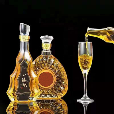 700ml 500ml 2 Liter Capacity Super Flint Glass Bottles for Frosted Wine Vodka Whiskey