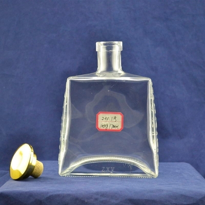 500ml Collar Material Glass Bottle for Gin Whisky Spirit Vodka Brandy Liquor FOB