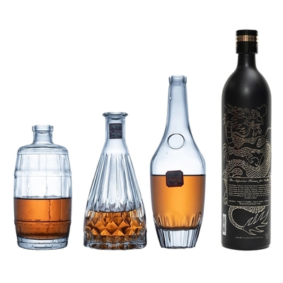 500ml 700ml 750ml Bulk Empty Whisky Rum Brandy Drink Glass Liquor Bottles for Wine