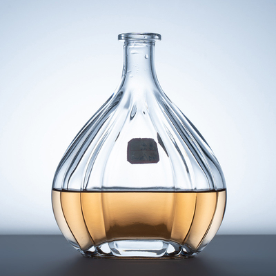 Custom 750ml Liquor Spirit Brandy Glass Bottle Fancy Transparent 700ml Empty Alcohol