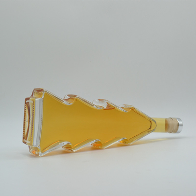 Super Flint Glass Custom Christmas Tree Shape Alcoholic Beverage Bottle 500ml 700ml 750ml