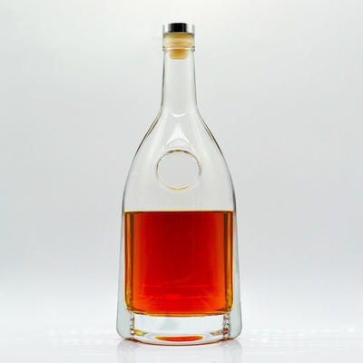 Decal Logo 700ml Square Glass Bottle for Glass Square Whiskey Bottle