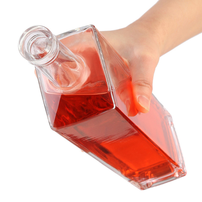 OEM Logo Decal Stocked 1000ml 750ml 500ml Liquor Bottles Vodka Glass Bottle with Cork Top Lid
