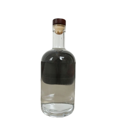 OEM Logo Decal Stocked 1000ml 750ml 500ml Liquor Bottles Vodka Glass Bottle with Cork Top Lid