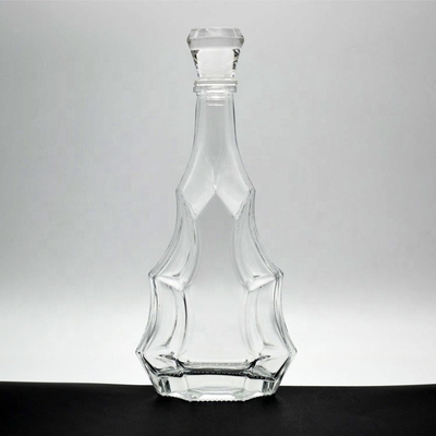Empty 500ml 1000ml 1 liter Matte Black and White Customized Shape Alcohol Gin Bottles