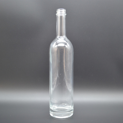 Super Flint Hot Stamping 500ml 700ml 750ml Liquor Brandy Glass Bottle OEM
