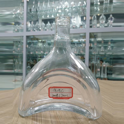 Super Flint Hot Stamping 500ml 700ml 750ml Liquor Brandy Glass Bottle OEM