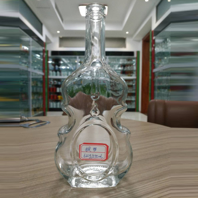 Super Flint Hot Stamping 500ml 700ml 750ml Liquor Brandy Glass Bottle OEM