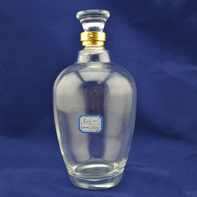 OEM Clear Glass Soft Drinks Bottle 300ml 500ml 750ml with Frost Deep Process