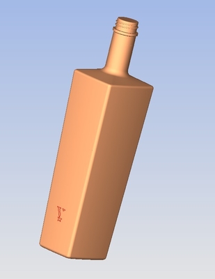 500ML 700ML 750ML 1l Square Glass Bottle Made of Crystal White Material for Spirits