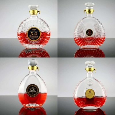 200ml 375ml 500ml 750ml Super Flint Glass Wine Liquor Bottles with Cork Sealing Type
