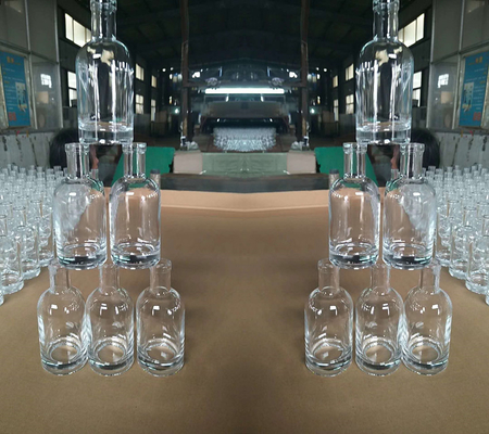 200ml 375ml 500ml 750ml Super Flint Glass Wine Liquor Bottles with Cork Sealing Type
