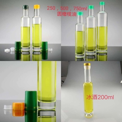 200ml 375ml 500ml 750ml Super Flint Glass Wine Liquor Bottles with Cork Sealing Type