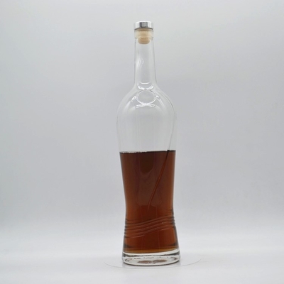 Super Flint Glass 750ml 1000ml Empty Gin Tequila Whisky Alcohole Bottle Design for Wine