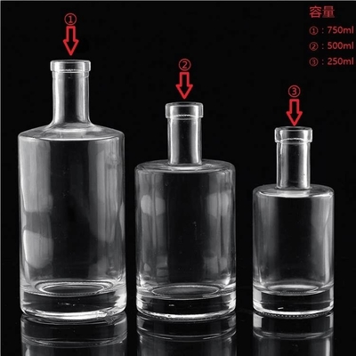 FOB Empty Glass Bottle for Vodka Spirit Whisky Wine Capacity 250ml 500ml 700ml 750ml 1l
