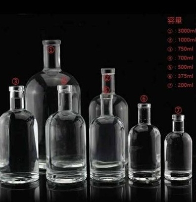 500ml Custom T-Top Clear Whiskey Vodka Liquor Glass Bottle with High Flint Glass Material