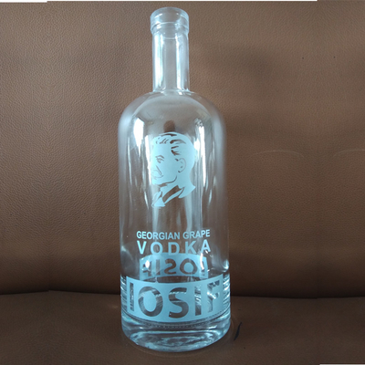 Custom Crystal Glass Empty Frosted Tequila 700ml Bottle for Liquor Whiskey Vodka 750ml