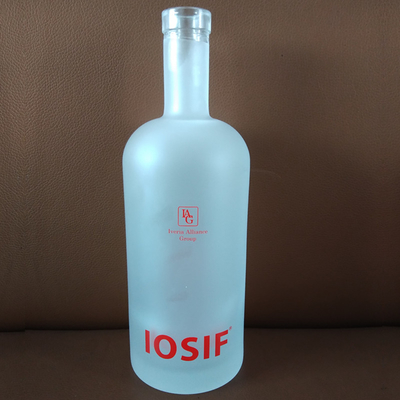 Custom Crystal Glass Empty Frosted Tequila 700ml Bottle for Liquor Whiskey Vodka 750ml