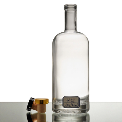 Vodka Whisky Alcohol Glass Bottle with Decal/Frost/Painting and Custom Logo