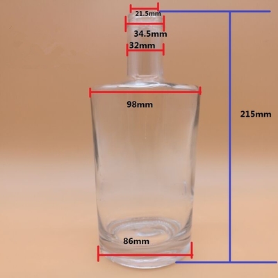 Glass Whisky Bottles 750ml Capacity Glass with Caps Other Deep Process Hot Stamping