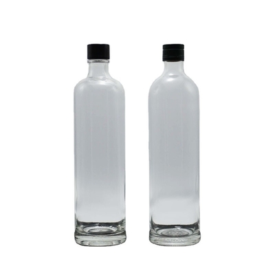 FOB Terms Super Flint Glass Water Bottle with Stopper and Decal Surface 750ml 1000ml