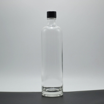 FOB Terms Super Flint Glass Water Bottle with Stopper and Decal Surface 750ml 1000ml