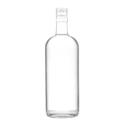 Custom 1 Liter Glass Bottle for Vodka Crystal White Screen Printing Surface Handling