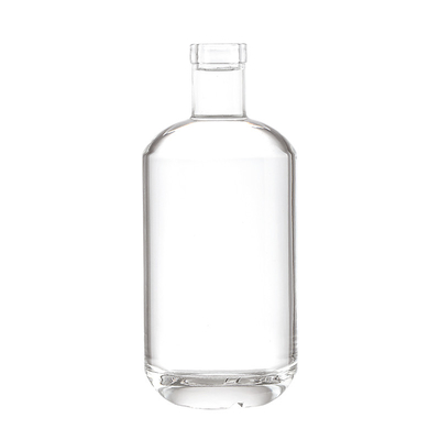 Custom 1 Liter Glass Bottle for Vodka Crystal White Screen Printing Surface Handling