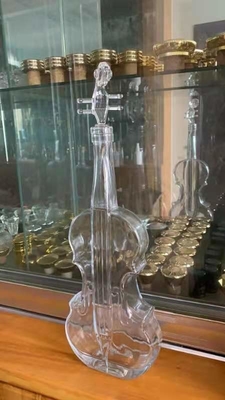 Unique Guitar Shape Customized Glass Bottle for Spirits Screen Printing Material