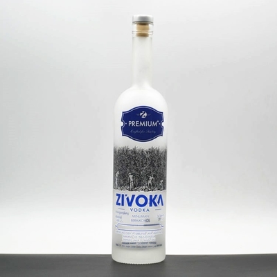 Colored Engravable Tequila Pattern Square Glass Bottle 500ml for Hot Alcohol Beverage
