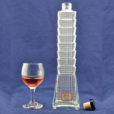 Free Sample Fee Glass Gin Bottles for Alcohol/Liquor Empty Glass Bottle