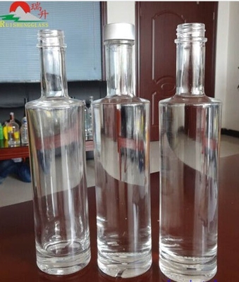 Customized Shape Inside Engraving 200ml 375ml Clear Bottle for Vodka Tequila Rum