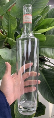 Customized Shape Inside Engraving 200ml 375ml Clear Bottle for Vodka Tequila Rum
